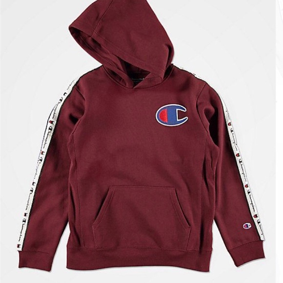 taped champion hoodie